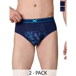 FRENCHIE Men Pack Of 2 Printed Mid-Rise Basic Briefs FR-MI-BF-SIN-1X5-PGBLU-S-PO2-picture-27