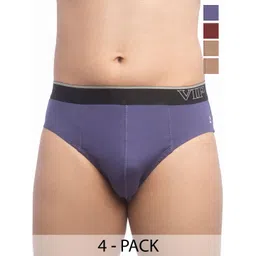 FRENCHIE Men Pack Of 4 Assorted Mid-Rise Pure Cotton Briefs REGAL_1000_PO4_S-picture-17