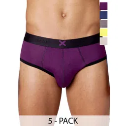 FRENCHIE Men Pack Of 5 Assorted Printed Basic Briefs FR-MI-BF-HYPE-1X5-ASTD-S-PO2-picture-38