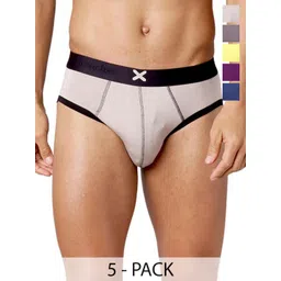 FRENCHIE Men Pack Of 5 Assorted Printed Basic Briefs FR-MI-BF-HYPE-1X5-ASTD-S-PO5-image-38