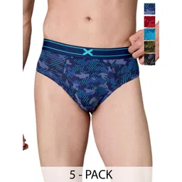 FRENCHIE Men Pack Of 5 Printed Basic Briefs FR-MI-BF-RAGE-1X5-ASTD-S-PO5-image-36