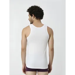 FRENCHIE Men Pack of 5 Solid Round Neck Sleeveless Basic Cotton Innerwear Vests image 5