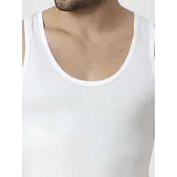 FRENCHIE Men Pack of 5 Solid Round Neck Sleeveless Basic Cotton Innerwear Vests image 2