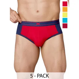 FRENCHIE Pack Of 2 Low-Rise Stretchable Basic Briefs - FR-MI-BF-GROVE-1X5-PO2-CBBLU-S-picture-33