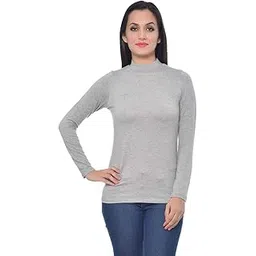 frenchtrendz Women's Viscose Spandex High Neck Full Sleeve Top-picture-13