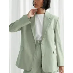 Freyja India Green Linen Solid Formal Jacket-picture-34