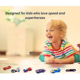 fricktoy Diecast Metal Super Hero Mini Racing Vehicle Play Set Toy Car For kids image 4