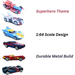 fricktoy Diecast Metal Super Hero Mini Racing Vehicle Play Set Toy Car For kids image 2