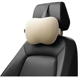 Frido Mini Car Neck Pillow | Compact Ergonomic Memory Foam | Relieves Neck & Shoulder Strain | Ultrasoft Neck Rest Pillow for Comfortable Rides | Breathable Microfiber | Washable Velvet Cover | Beige-picture-52
