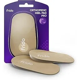 Frido Orthopedic Heel Pad Pro Insole | Gel Heel Pad For Plantar Fasciitis, Heel Spurs & Tendinitis | Anti-Slip, Flexible & Advanced Shock Absorption | Heel Pain Relief Pad, Small, Beige-picture-31