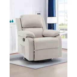 FRIENDS LIFE Beige 1 Seater Manual 360 Swivel Recliner-picture-18