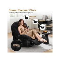 FRIENDS LIFE Black 1 Seater Electric Recliner-picture-16