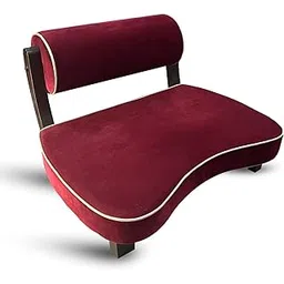 Friends Of Meditation Emperor Meditation Chair | Extra Large Meditation Chair | Velvet Upholstery | Maroon, Seat Size: 31” x 21”-picture-13