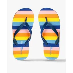 frisbee Women Striped Thong-Strap Flip-Flops-picture-30