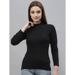 Friskers Black High Neck Long SleeveCasual Top-picture-36