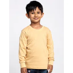 Friskers Boys Beige Solid T-shirt-picture-19