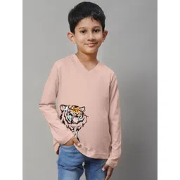 Friskers Boys Graphic Printed V-Neck Long Sleeve Cotton Slim Fit T-shirt-picture-15