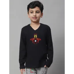 Friskers Boys Graphic Printed V-Neck Long Sleeve Cotton Slim Fit T-shirt-picture-20