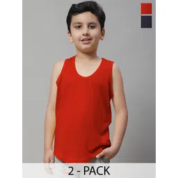 Friskers Boys Pack Of 2 Pure Cotton Basic Vests 070525KDC-03-17-image-3
