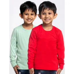 Friskers Boys Pack Of 2 Solid Running T-shirt-picture-34