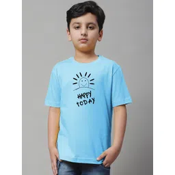 Friskers Boys Typography Printed Short Sleeves Pure Cotton T-shirt-picture-39