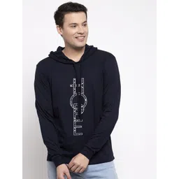 Friskers Men Navy Blue & White Typography Printed Cotton T-shirt-picture-35