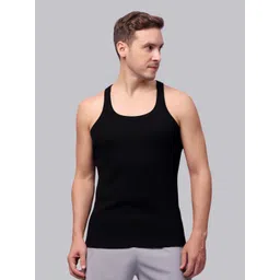 Friskers Men Round Neck Sleeveless Cotton Ribbed Skin Friendly Gym Vest-image-17