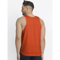 Friskers Men Rust Solid 180GSM Innerwear Vest image 4