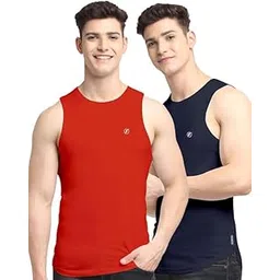 friskers Men's Pack of 2 Innerwear Solid Round Neck Sleeveless Side Cut Vest Sando for Boy's - Regular Fit-picture-10