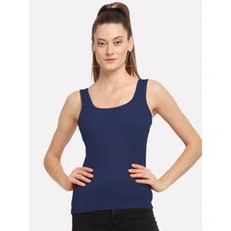 Friskers Navy Blue Tank Cotton Top-picture-24