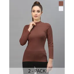 Friskers Pack of 2 High Neck Cotton Top-picture-18