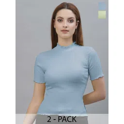 Friskers Pack Of 2 High Neck Tshirt-picture-30