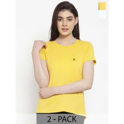 Friskers Pack of 2 Round Neck Short Sleeves Cotton Slim Fit T-shirt-picture-39