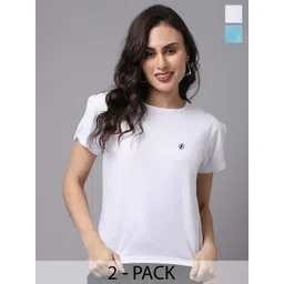 Friskers Pack Of 2 Round Neck Short Sleeves Cotton Tops-picture-14