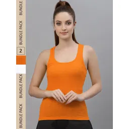 Friskers Pack Of 2 Scoop Neck Cotton Tank Top-picture-30