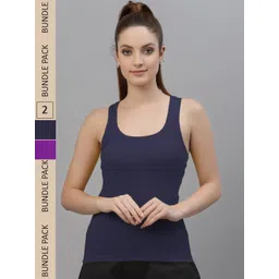 Friskers Pack Of 2 Scoop Neck Cotton Tank Top-picture-32