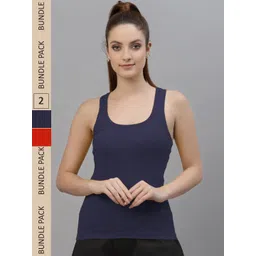 Friskers Pack Of 2 Scoop Neck Cotton Tank Top-picture-33