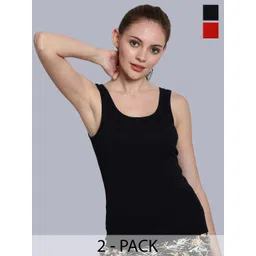 Friskers Pack Of 2 Scoop Neck Sleeveless Cotton Tank Top-picture-33