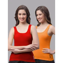 Friskers Pack Of 2 Scoop Neck Sleeveless Cotton Tank Top-picture-20