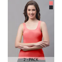 Friskers Peach-Coloured Cotton Tank Top-picture-37