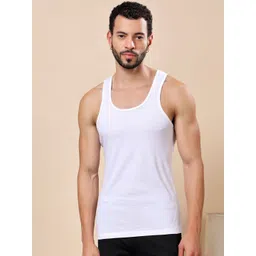 Friskers Round Neck Pure Cotton Gym Vests-picture-18