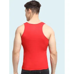 Friskers Round Neck Ribbed Pure Cotton Gym Vest image 2