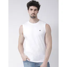 Friskers Round Neck Sleeveless Slim Fit Cotton T-shirt-picture-22
