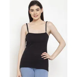 Friskers Women Black Solid Camisole-picture-42