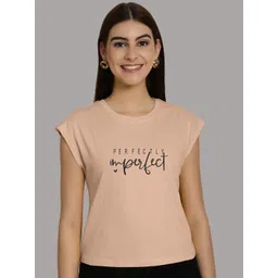 Friskers Women Typography Printed Cap Sleeves Round Neck T-shirt-picture-19