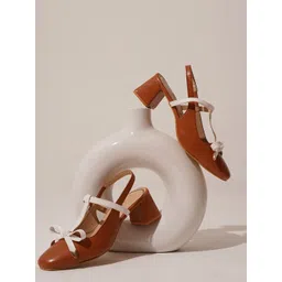 Froh Feet Bows Detail Block Heel Mary Janes-picture-10