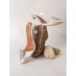 Froh Feet Embellished Kitten Sandals-picture-41