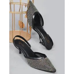 Froh Feet Embellished Kitten Sandals With Western - Embellished-picture-39