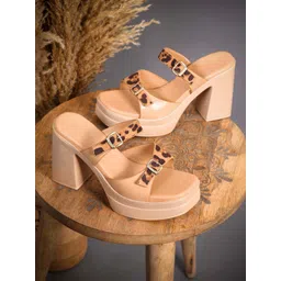 Froh Feet Women Double Buckle Platform Block Heel Slip-On Sandals-picture-41