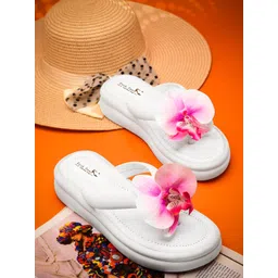 Froh Feet Women Floral Embellished Platform Heel Sandals-picture-13